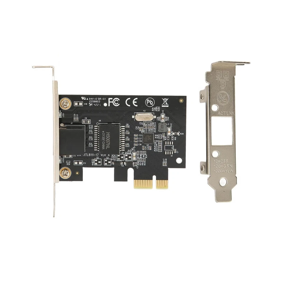 Scheda Di Rete LAN Realtek RTL8111 Gigabit Ethernet - Slim Bracket - Immagine 1 di 1