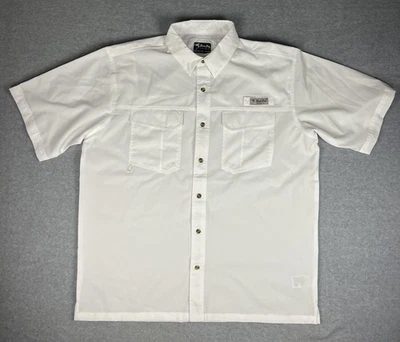 Bimini Bay Shirt Mens XL White Short Sleeve Fishing Outdoors Vented Pockets - Image 1 of 4