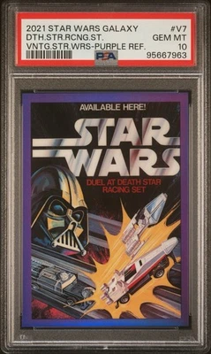 2021 STAR WARS GALAXY DEATH STAR RACING SET PURPLE REFRACTOR /50 PSA 10 - Image 1 of 2