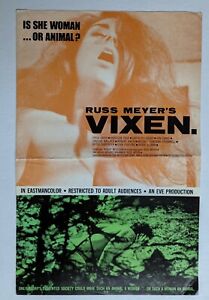 Original 1968 Russ Meyer Erica Gavin VIXEN Sexploitation Movie Pressbook EX+
