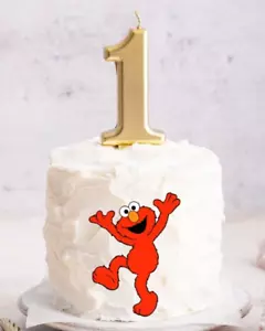 ELMO Edible Wafer Paper Cake Topper Image SESAME STREET KIDS 1ST BIRTHDAY PARTY - Picture 1 of 2