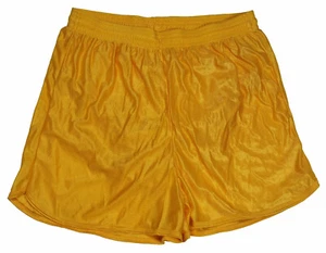 Gold Nylon Running Track Shorts by Don Alleson - Men's Large - Picture 1 of 3