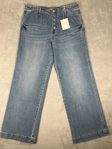 KanCan Womens 15/31 Button Front High Rise Wide Leg Jeans KC7190M - Picture 1 of 11