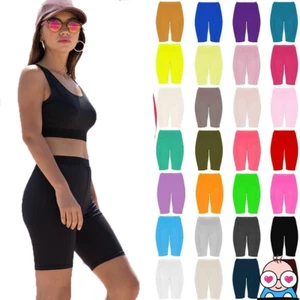 Womens Cycling Shorts Gym Dancing Biker Hot Pants Leggings Active Casual Sports - Picture 1 of 23