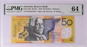 AUSTRALIA 2010 50 Dollars P 60 h UNC PMG 64 - Picture 1 of 2