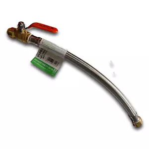 2 pz. Xfitting 1/2" Valvola Push Fit Tubo Scaldacqua flessibile, 3/4 FIP 18 pollici - Foto 1 di 3