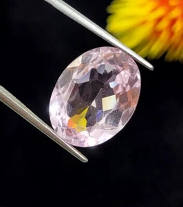 Loose Gemstones 8.60 Ct Certified Natural Light Pink Morganite Oval Shape  - Imagen 1 de 5