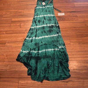 Felicity & coco green tie dye maxi dress high low mermaid sundress flowy beach - Picture 1 of 9