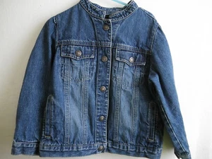 Cowboy Country Western Rodeo Blue Denim Cotton Jean Jacket Rivet Silver Snap 5 - Picture 1 of 4
