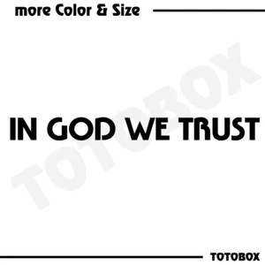In God We Trust Aufkleber Vinyl Sticker Auto KFZ Fensteraufkleber Decals - Bild 1 von 6