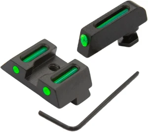 No-Tritium Fiber Optic Sights for Glock 17, 17L, 19, 22, 23, 24, 26, 27, 33, 34, - Picture 1 of 7