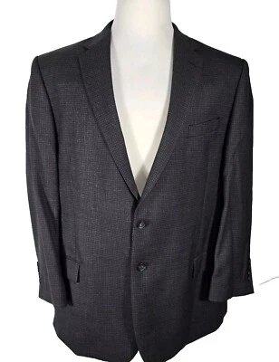 pronto uomo Mens Sz 46R Multi Colr Small Check 100% Wool Sport Coat  S72 - Image 1 of 4