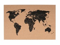 present time Kork-Pinnwand mit Weltkarte, 60x40cm