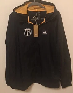 Chaqueta cortavientos Adidas Portland Timbers cremallera completa nueva con etiquetas unisex talla pequeña. - Imagen 1 de 3
