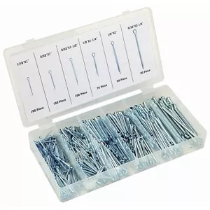 Cotter Pin Assortment with Reuseable Case Container 555 pcs Galanized Pins - Imagen 1 de 1