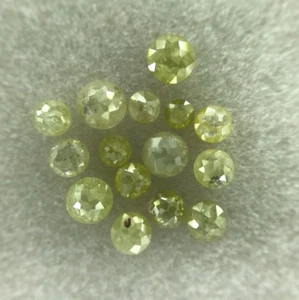 Runde natürliche Diamant Lot 15 Stck. 1,97 TCW 2,2-3,4 mm gelb funkelnd Tambulicut - Bild 1 von 11