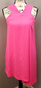 Vestido sin mangas Rachel Roy para mujer S rosa entrecruzado correas dobladillo asimétrico cremallera trasera - Imagen 1 de 12