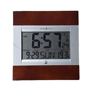 Howard Miller Accuwave DD Wall Table Alarm Clock Date Day Temp Time Zone - Picture 1 of 4