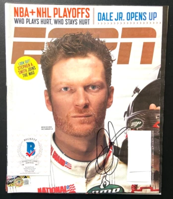 DALE EARNHARDT JR SIGNED ESPN THE MAGAZINE DAYTONA 500 SR NASCAR RACING BAS - Image 1 of 4