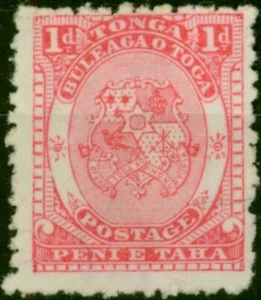 Tonga 1892 1d Pale Rose SG10 Fine unbenutzt - Bild 1 von 1