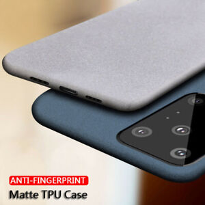 For Samsung S23 S22 Ultra S21 S20 A51 S10 Sandstone Matte Soft Rubber Case Cover