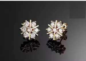 @ Indian Traditional Earring Golden Color With Stone For Women - Picture 1 of 6