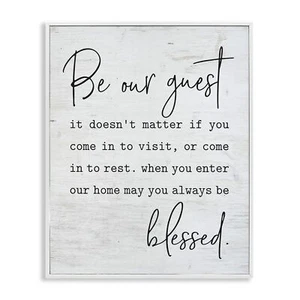 Stupell Industries Be Our Guest Home Family Inspirational Word On Wood Patter... - Picture 1 of 10