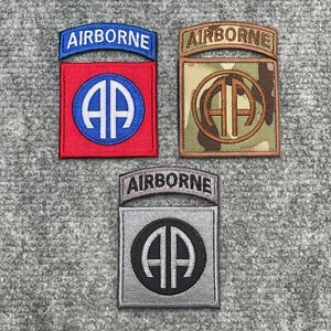 US 82nd Airborne Division Green or Colour Army Morale Patch for UBACS & Bergen - Foto 1 di 10