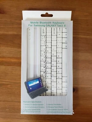 Samsung Galaxy Tab 3 Mobile Bluetooth Keyboard 8 inch WHITE - Image 1 of 2