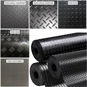 Heavy Duty Rubber Floor Garage Matting Non Slip Industrial Work Gym Van Shed 1.2 - Picture 1 of 66