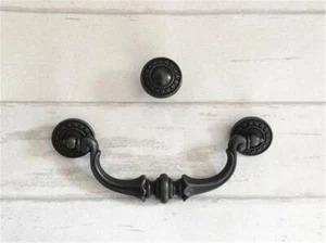 3.5" 5.5" Dresser Drawer Pull Handles Knobs Large Drop Bail Rustic Antique Pull  - Picture 1 of 9