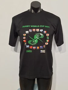 Camiseta negra Rugby World Cup 2011 para hombre talla pequeña/mediana - Imagen 1 de 9
