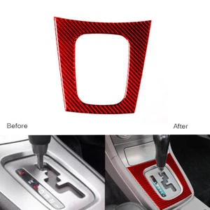 For Subaru Forester 05-08 Red Carbon Fiber Center Console Gear Shift Panel Cover - Picture 1 of 11