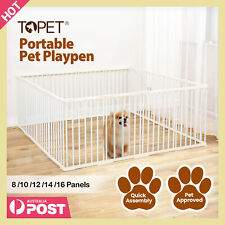 TOPET 8/10/12/14/16 Panels Portable Pet Playpen Dog Puppy Exercise Cage Play Pen