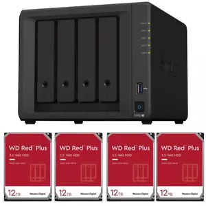 Synology DiskStation DS923+ 4-Bay NAS Enclosure w/4x Red Plus 12TB Internal HDD - Picture 1 of 10