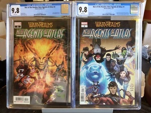 WAR OF REALMS NEW AGENTS OF ATLAS #1 & 2 CGC 9.8 MARVEL 2019 SWORD MASTER - Picture 1 of 5