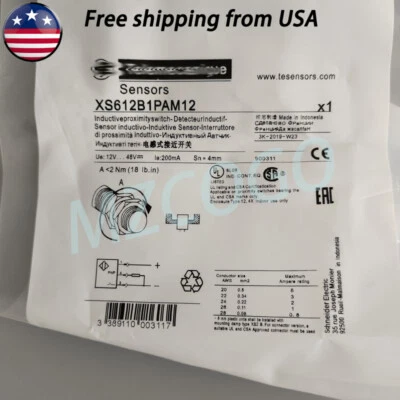 1PC Inductive Proximity Switch Sensor For XS612B1PAM12 12-48VDC 4mm * Brand New - Image 1 of 4