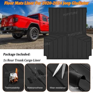 Truck Mat For 2020 2021 2022 2023 2024 Jeep Gladiator Bed Mat Liner Waterproof - Picture 1 of 8