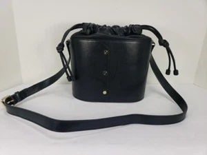 & OTHER STORIES BLACK LEATHER  BUCKET SHOULDER BAG PURSE - Picture 1 of 18