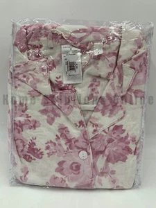 Pottery Barn Teen Love Shack Fancy Floral Cotton Flannel Pajama Pink Large #R32 - Picture 1 of 4