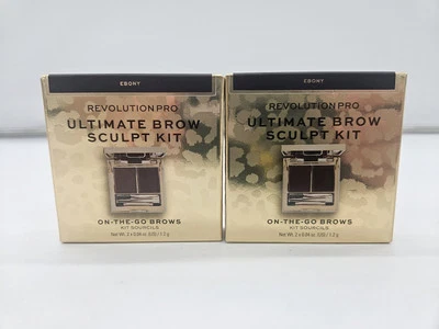 2x Revolution Pro Ultimate Brow Sculpt Kit 5 Piece On-The-Go Brow Kit (Ebony)  - Image 1 of 3
