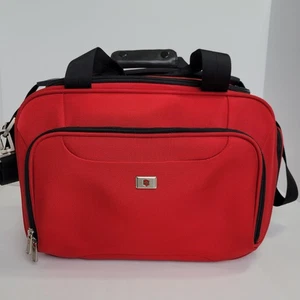 Victorinox Hard Shell Duffle Bag Red Crossbody Travel Carry On Lockable Zipper - Picture 1 of 21