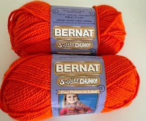 2-BERNAT SOFTEE CHUNKY HOT ORANGE 100 % ACRYL JE 3,5 #5 SPERRIG - Bild 1 von 6