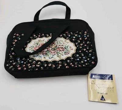 NWT Vintage ZONDERVAN GIFTS Bible Cover Large Black Floral Cottage Core Tapestry - image 1 of 4