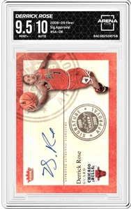 2008-09 Fleer Derrick Rose Signature Approval Autograph Rookie Arena Club 9.5 - Bild 1 von 2