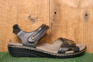 TAOS 'Escape' Metallic Brown Leather Ankle Strap Sandals EUR 38 | US 7 - Picture 1 of 10