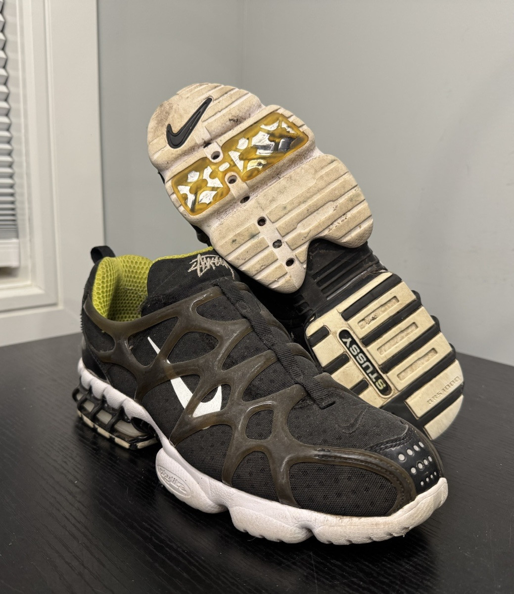 Nike Stussy x Air Zoom Spiridon Kukini Black for Sale Nike Stussy x Air Zoom Spiridon Kukini Black for Sale