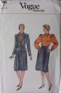 Vintage Vogue Schnittmuster 8495 Größe 12 Bluse, Rock & Jacke - Bild 1 von 2