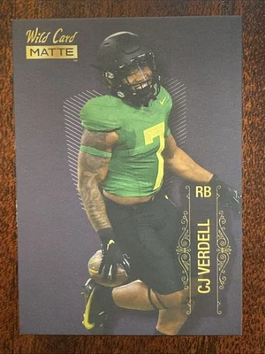 2022 Wild Card MATTE - CJ Verdell #MB-18 Black (RC) - Image 1 of 2