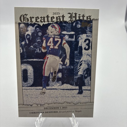 Christian Benford 2026 Topps Flagship 2025 Greatest Hits #25GH-CB ...